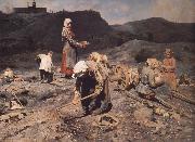 Nikolai Kasatkin Poor People Collecting Coal in an Abandoned Pit oil painting reproduction